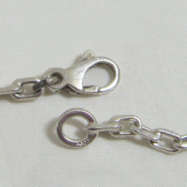(ch1380)Silver chain Forcet type.